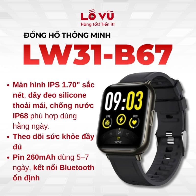 Đồng hồ thông minh LW31-B67