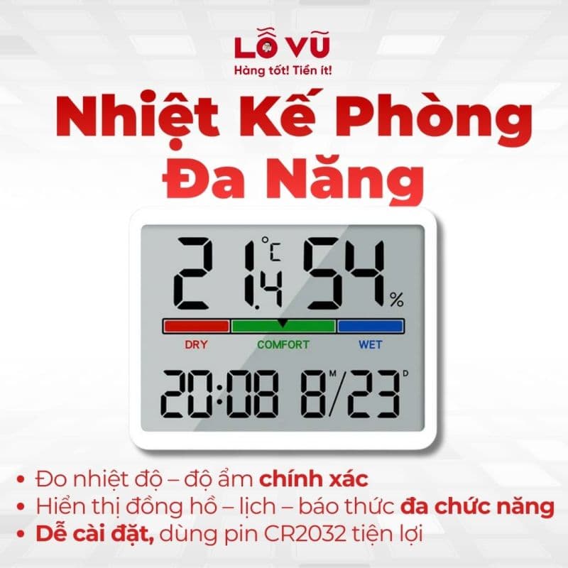 Nhiệt Kế Phòng Đa Năng 8280