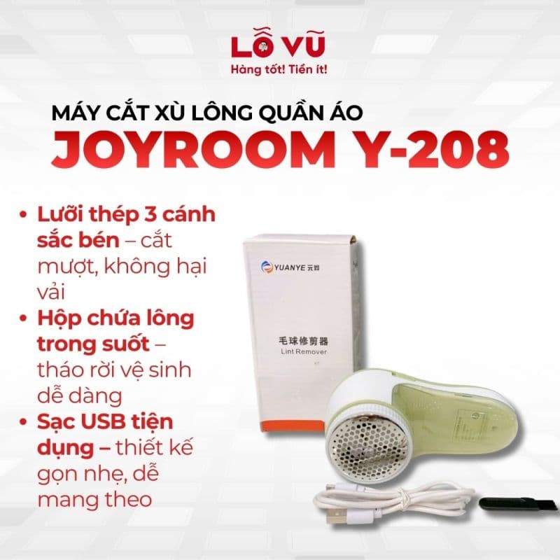 Máy cắt xù lông quần áo JOYROOM Y-208
