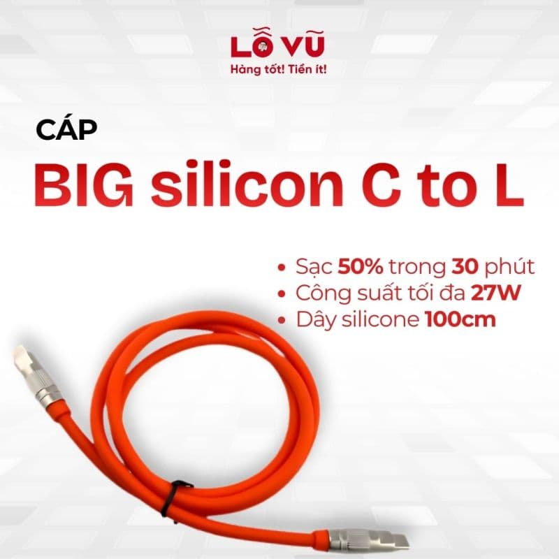 Cáp BIG silicon C to L (không hộp)