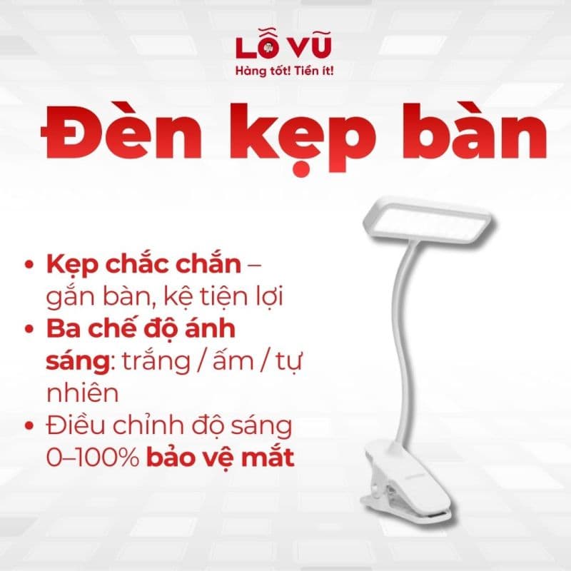 Đèn kẹp bàn 1213B
