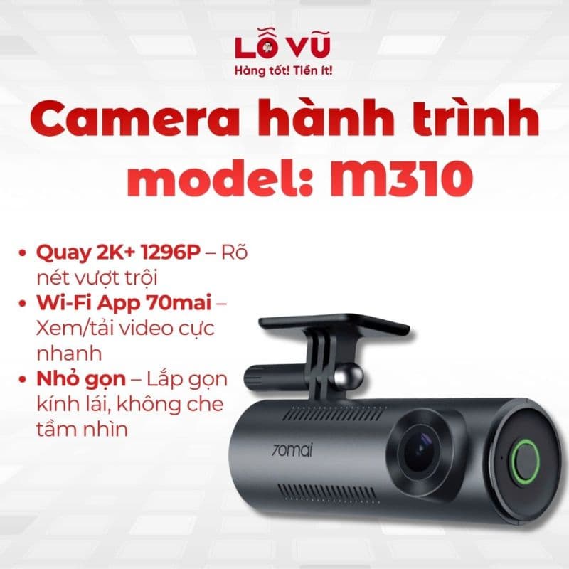 Camera hành trình Xiaomi 70mai M310 - Bản Quốc Tế