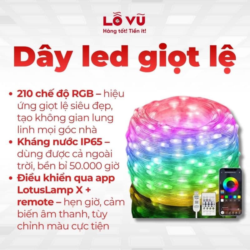 Dây led giọt lệ 20M