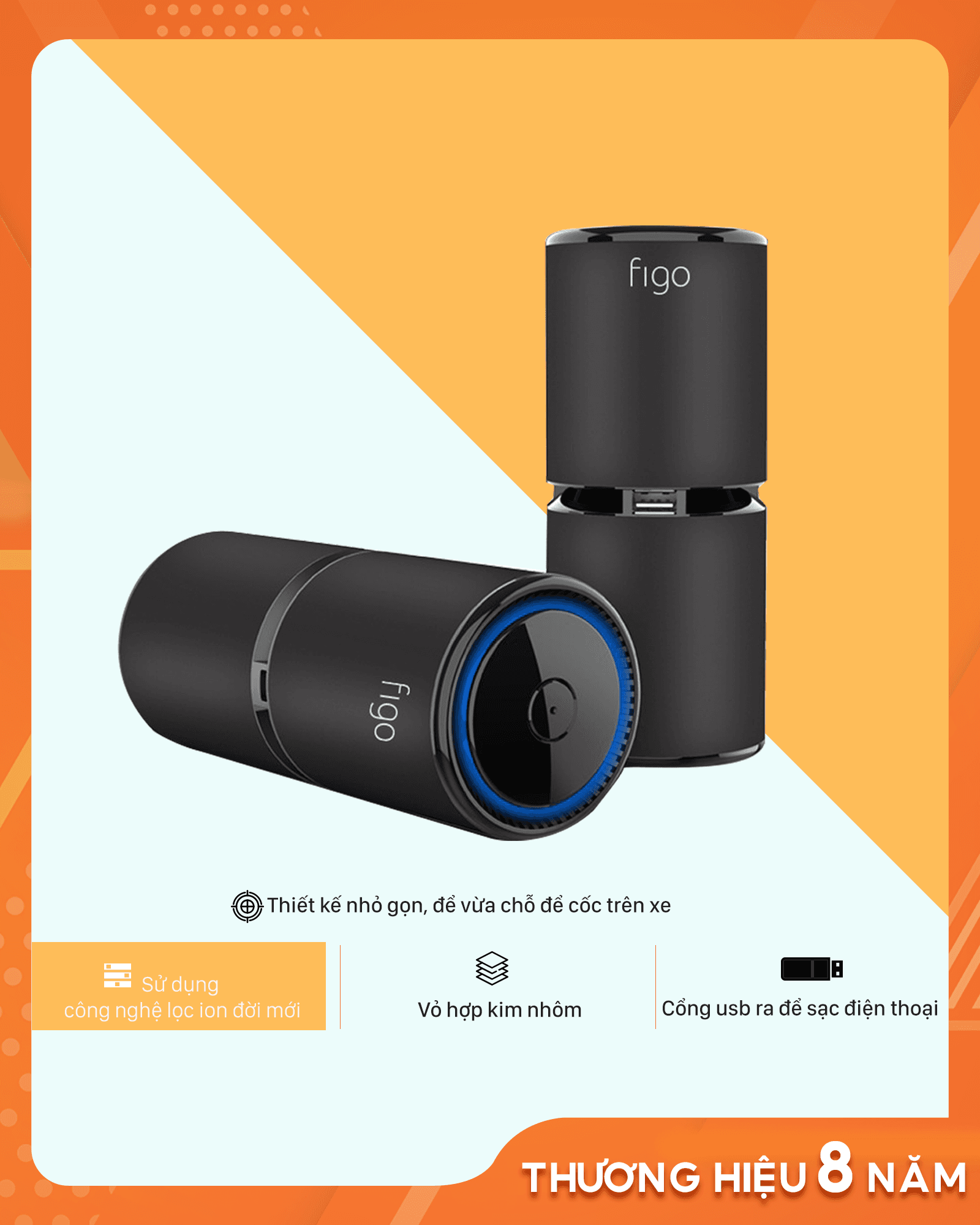 Máy Lọc Không Khí Và Khử Mùi Ô Tô FIGO 4