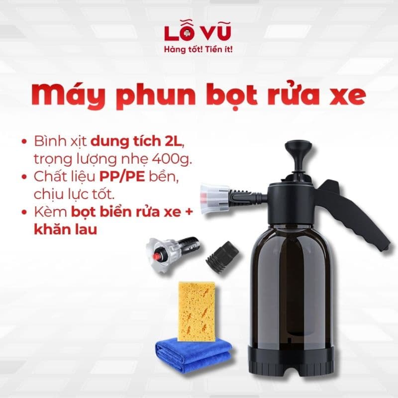 Máy phun bọt rửa xe