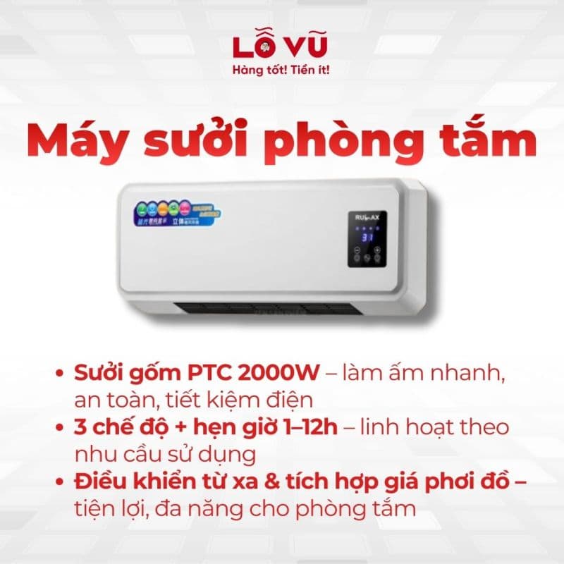 Máy sưởi phòng tắm