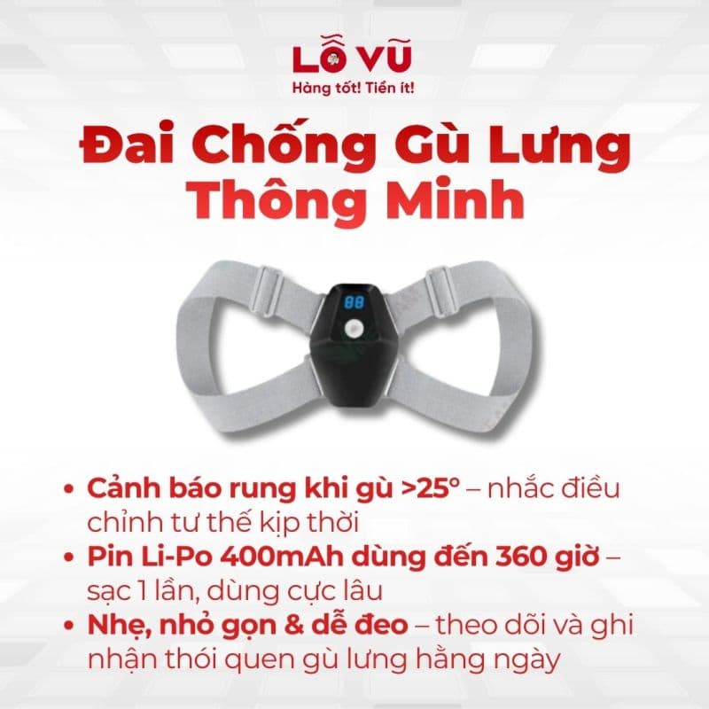 Đai Chống Gù Lưng Thông Minh J5000
