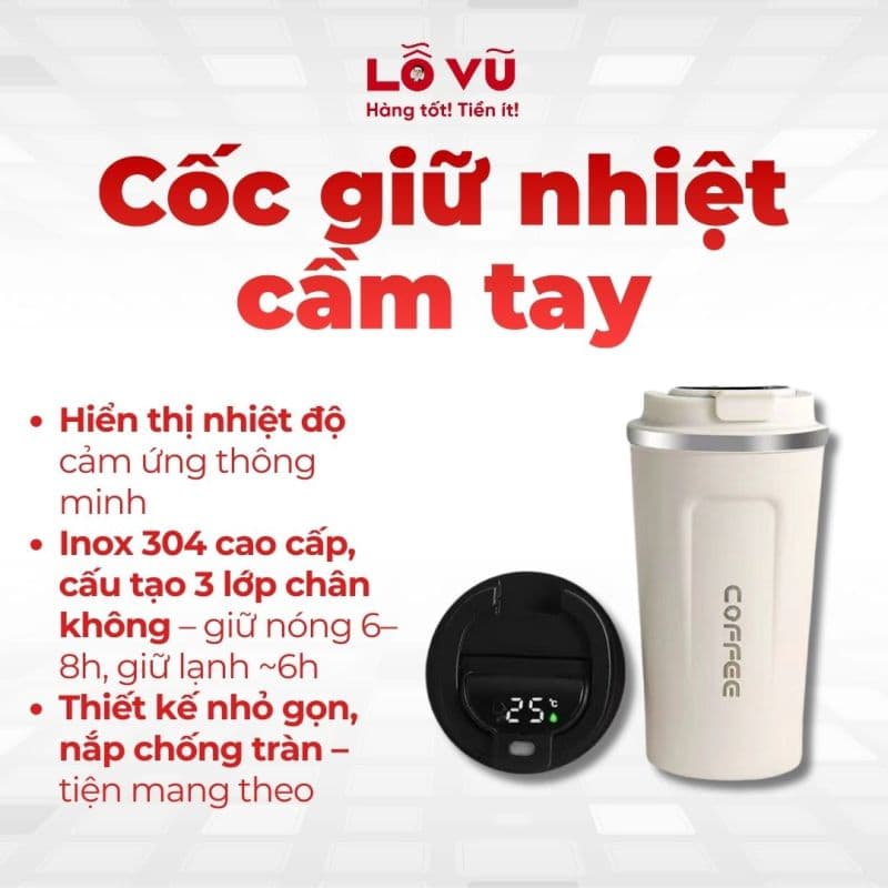 Cốc giữ nhiệt cầm tay ST-12