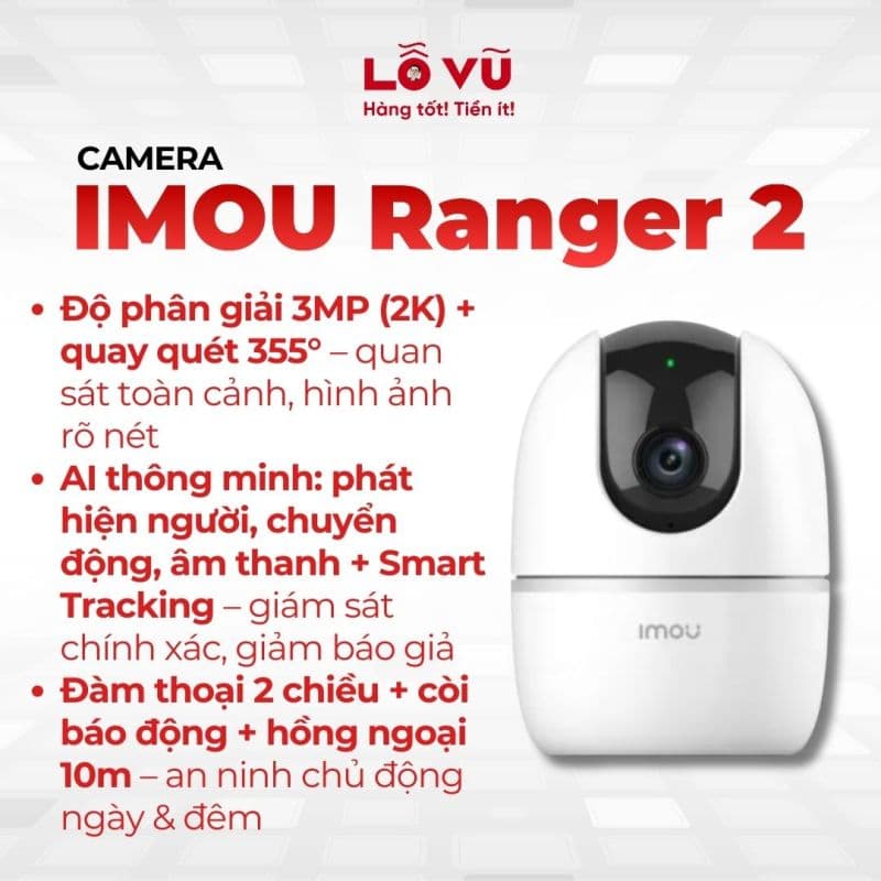 Camera IMOU Ranger 2 3MP IPC-A32EP-L