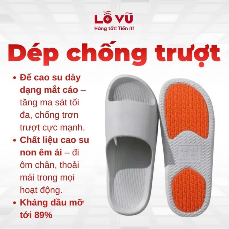 Dép chống trượt chuyên dụng dành cho gia đình