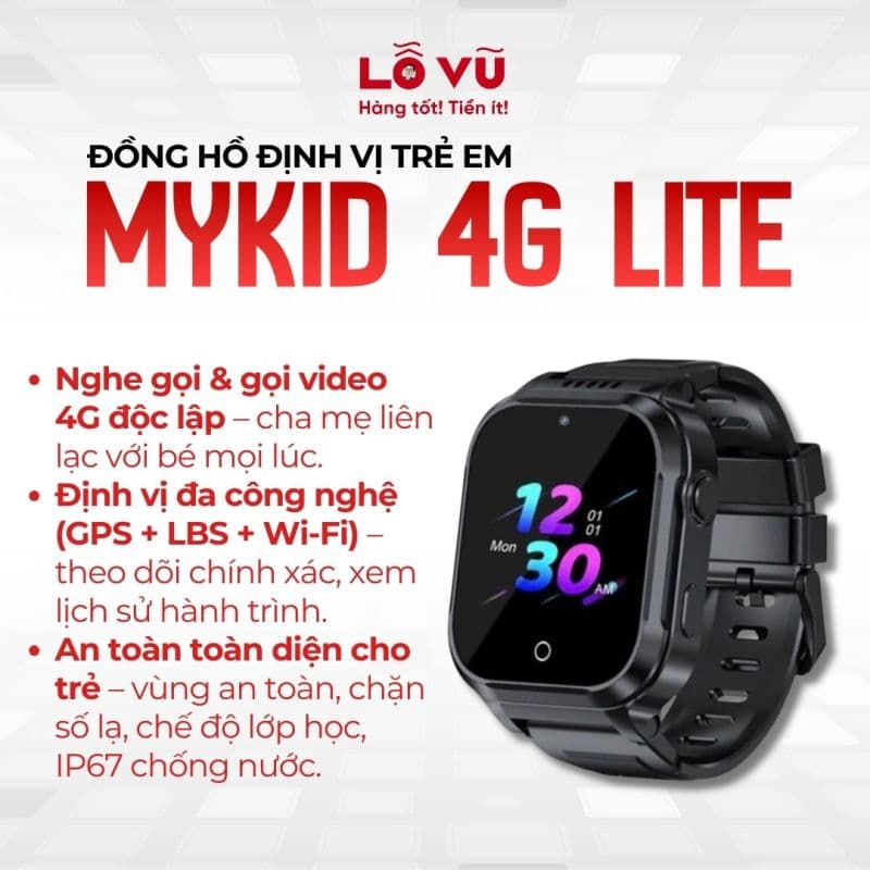 Đồng hồ định vị trẻ em MyKid 4G Lite