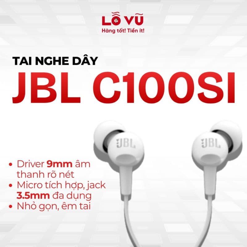 Tai nghe dây JBL C100SI (nobox)