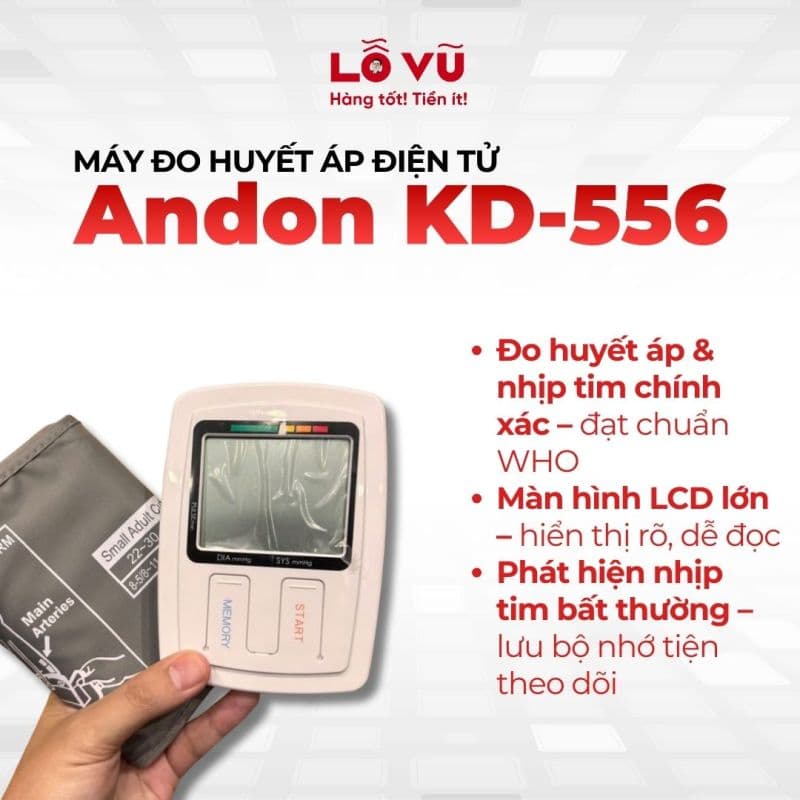 Máy đo huyết áp điện tử Andon KD-556