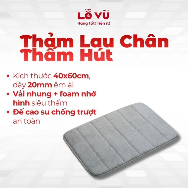 Thảm Lau Chân Thấm Hút