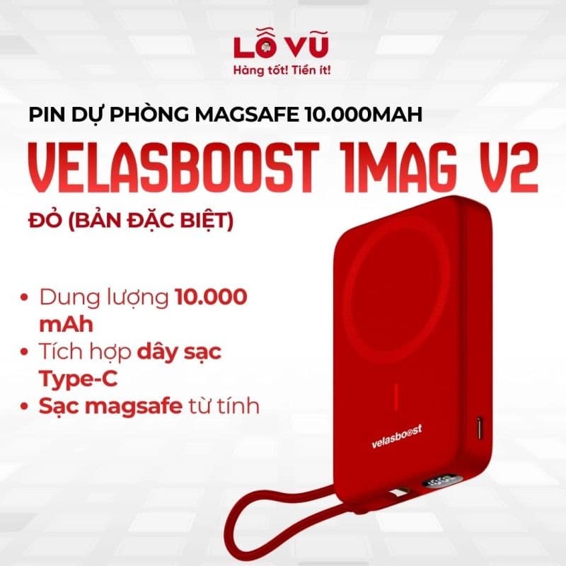 Pin dự phòng magsafe 1Mag V2 10K