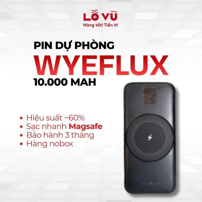 [SẠC NHANH] Pin dự phòng WYEFLUX 10.000mAh (nobox)