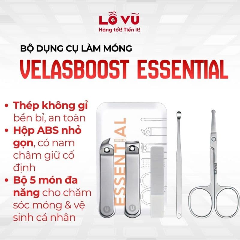Bộ dụng cụ làm móng Velasboost Essential