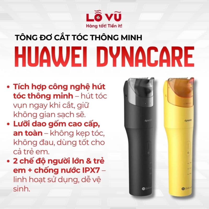 Tông đơ cắt tóc thông minh HUAWEI Dynacare - DHEC33