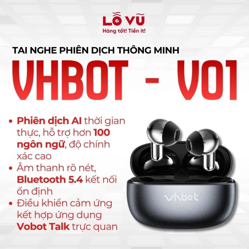 Tai nghe phiên dịch thông minh Vhbot - V01