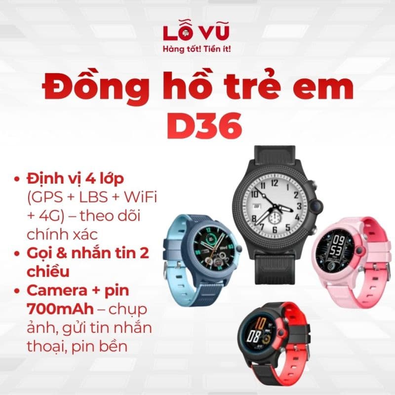 Đồng hồ trẻ em D36