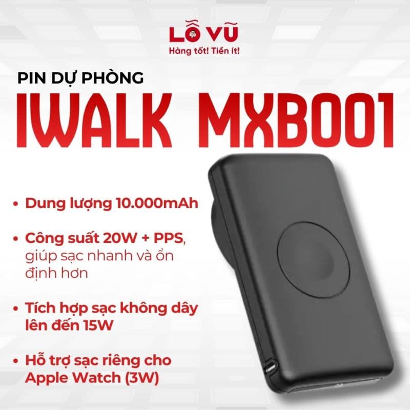 Pin dự phòng iWALK MXB001