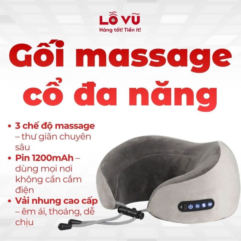 Gối massage cổ đa năng U01