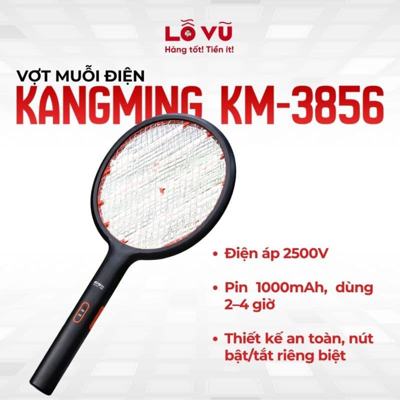 Vợt muỗi điện KM-3856 hãng KANGMING