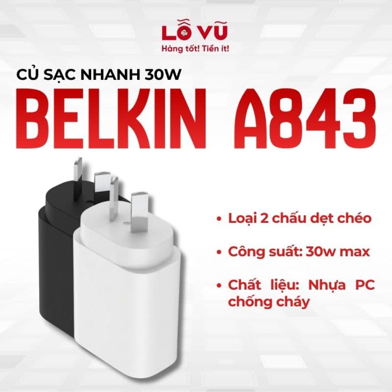 Củ sạc nhanh Belkin 30W - A843