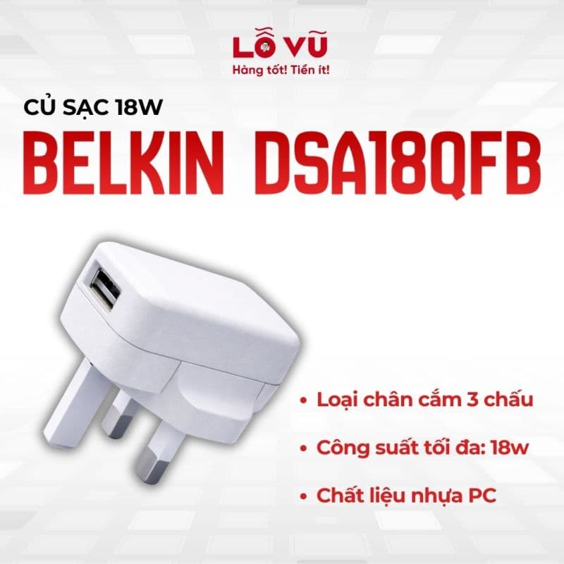 Củ sạc Belkin 18W - DSA18QFB