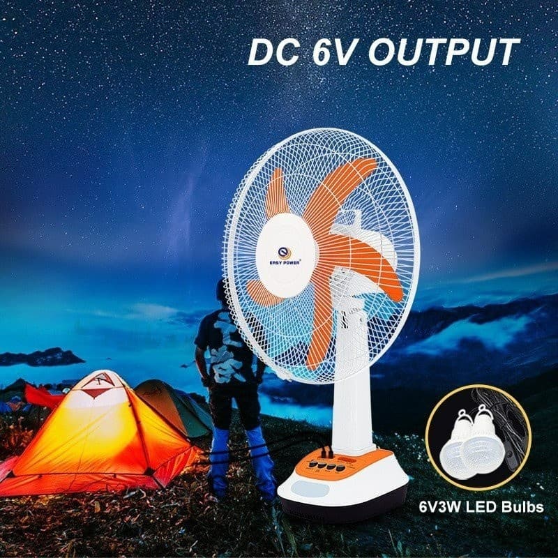 TL-Quạt bàn tích điện năng lượng mặt trời EP-3216 16 inch hãng EASY POWER (KHÔNG KÈM PANEL + BÓNG ĐÈN)