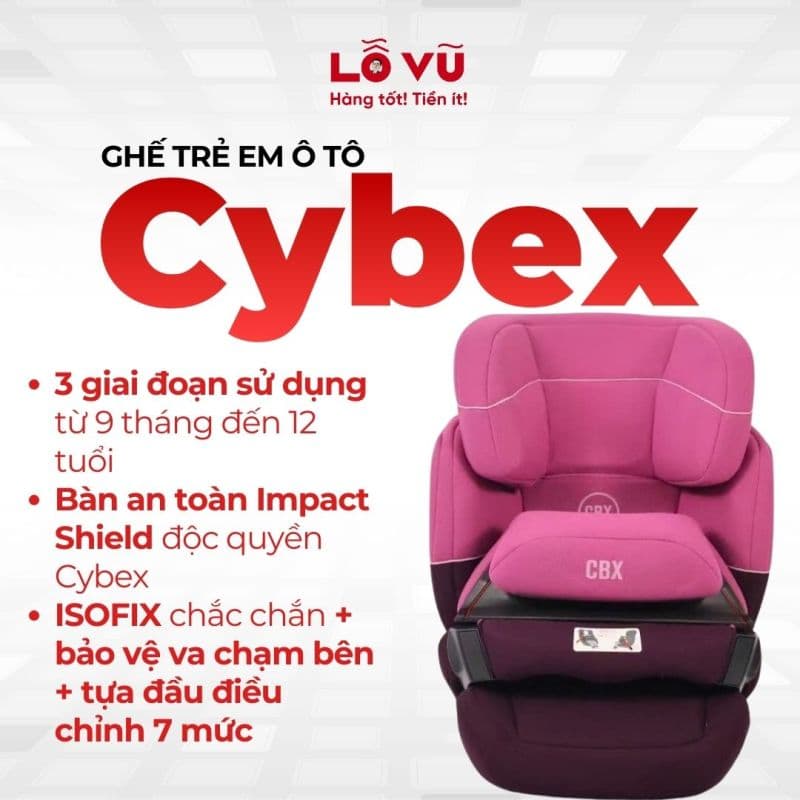 Ghế trẻ em ô tô Cybex, khoá iSOFIX
