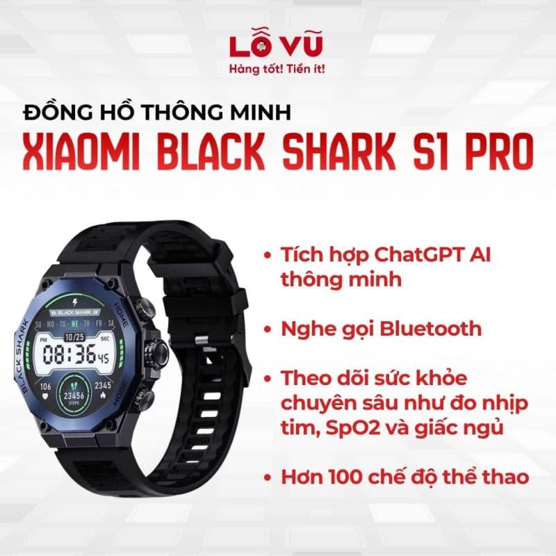 Đồng hồ thông minh Xiaomi Black Shark S1 Pro - có chatGPT