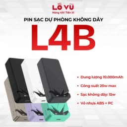 Pin sạc dự phòng không dây Magsafe 10.000mAh L4B - Lực hút nam châm chắc chắn, sạc nhanh không dây 15W, hỗ trợ sạc nhanh có dây PD 20W, thiết kế nhỏ gọn tối giản