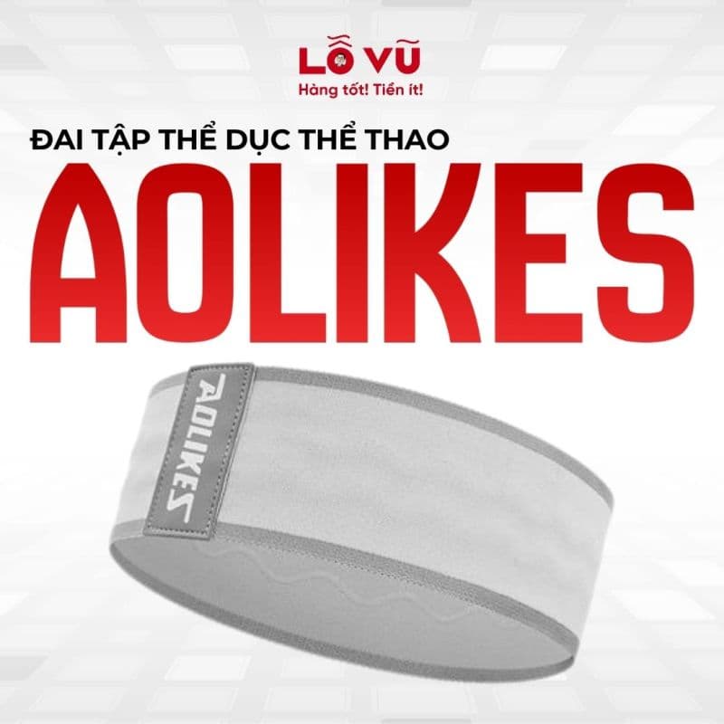 Đai tập thể dục thể thao Aolikes - Đai kháng lực tập mông đùi AOLIKES (Size M – 80 LBS)