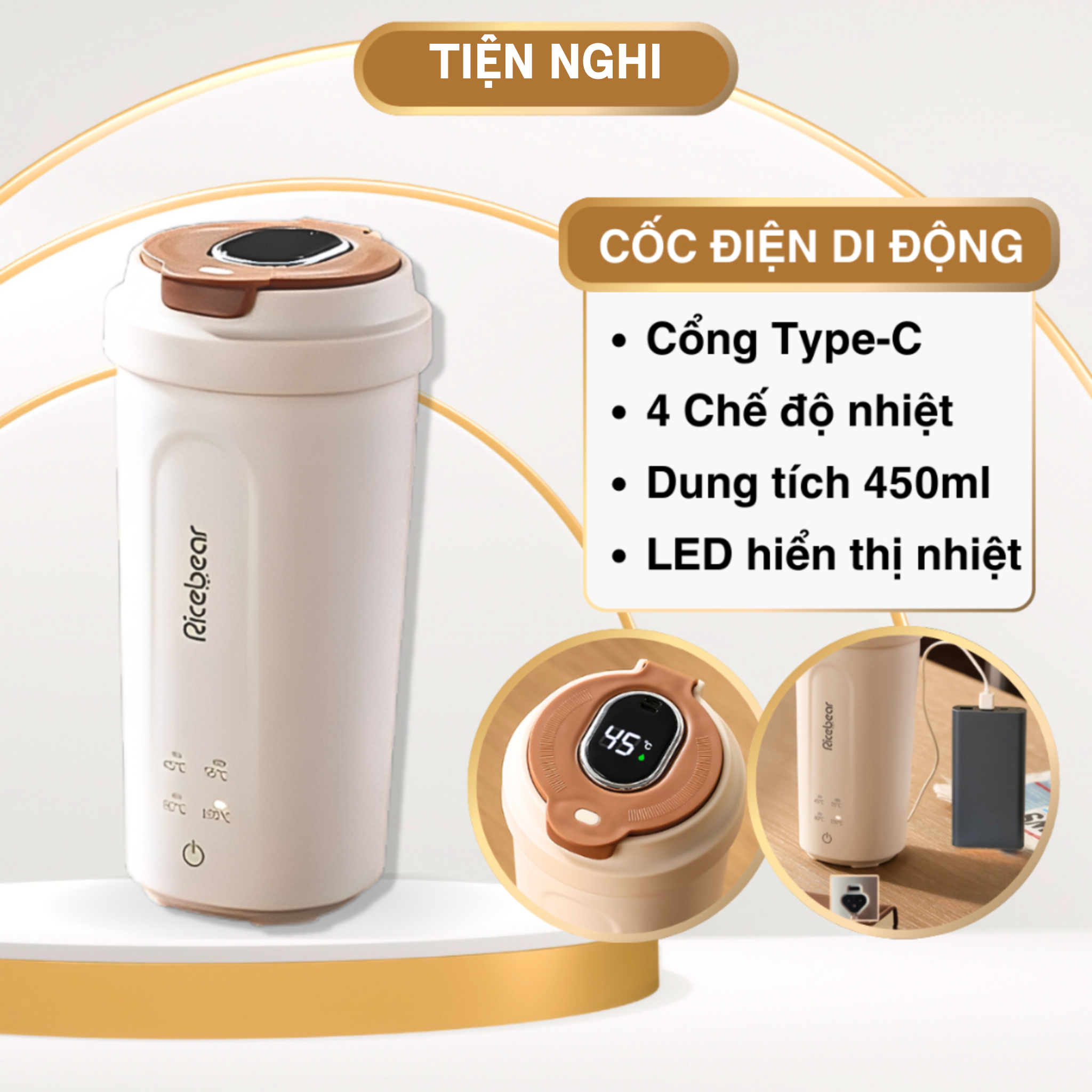 Bình đun nước mini RICEBEAR